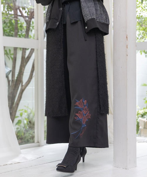 iS ScoLar（イズスカラー） パンツ 553253：フリンジシフォン巻き