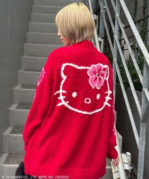 Candystripper キティーコラボニット　ジャケット Candy Stripper（キャンディーストリッパー） カーディガン 「HELLO