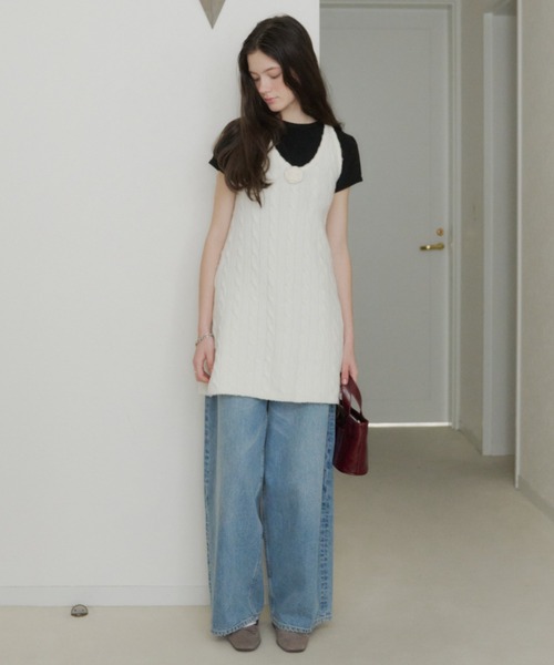 giunon 2way flower knit dress フラワーニットドレス 2way flower