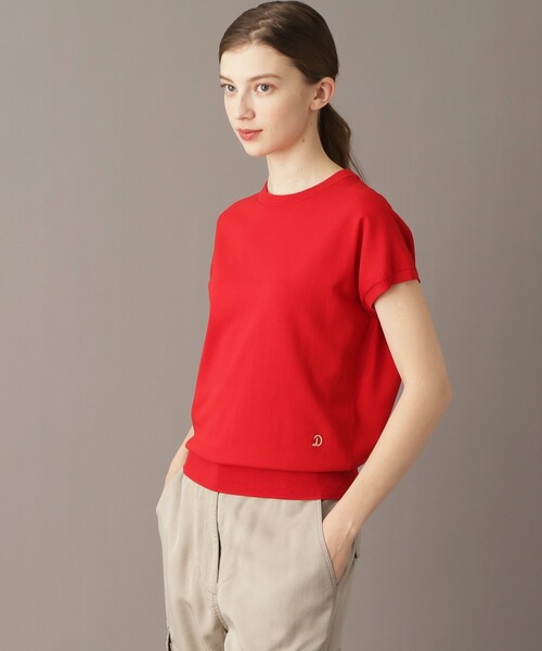 「DRESSTERIOR」 半袖ニット 38 ワインレッド レディース_画像6