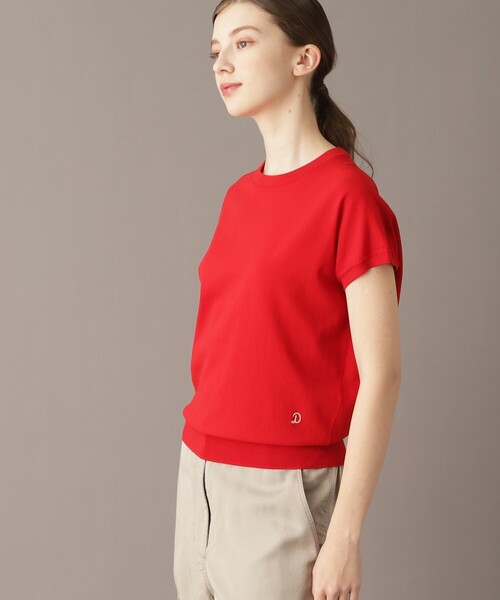 「DRESSTERIOR」 半袖ニット 38 ワインレッド レディース_画像7