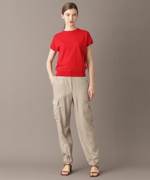 「DRESSTERIOR」 半袖ニット 38 ワインレッド レディース_画像8