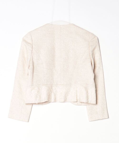 「traumerei」 ノーカラージャケット「La Totaliteコラボ」 36 ベージュ レディース_画像2