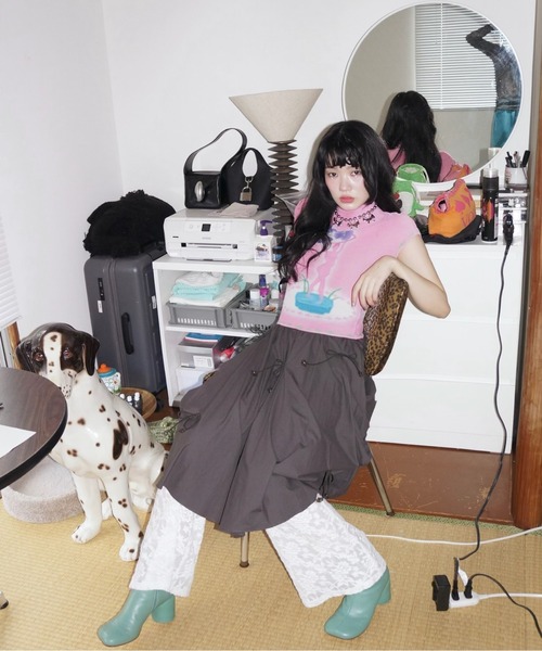 「musubore」 パンツ 1 カーキ レディース_画像8