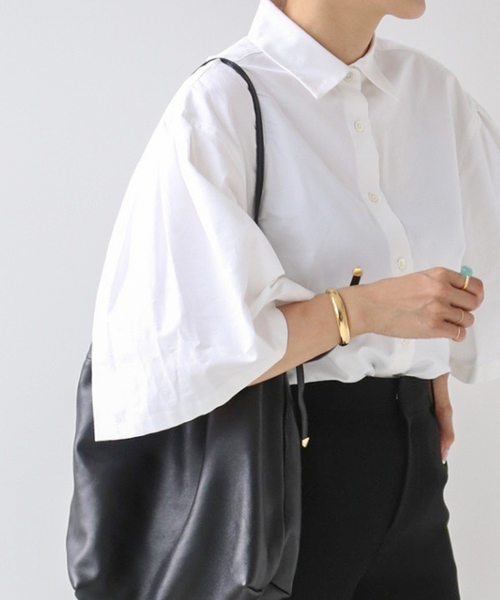 美品　ドゥーズィエムクラス　セルリ　今期ホワイト 半袖シャツ フリーサイズ Deuxieme Classe（ドゥーズィエムクラス） 「CELERI」半袖シャツ FREE