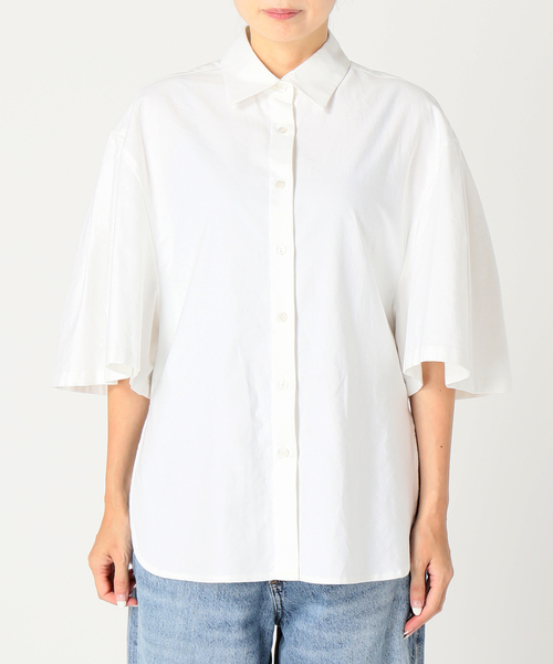 美品　ドゥーズィエムクラス　セルリ　今期ホワイト 半袖シャツ フリーサイズ Deuxieme Classe（ドゥーズィエムクラス） 「CELERI」半袖シャツ FREE