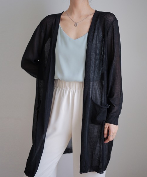 「COCOMOMO」 ニットカーディガン FREE パープル レディース_画像8