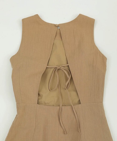 「TODAYFUL」 ノースリーブワンピース 38inch ベージュ レディース_画像2