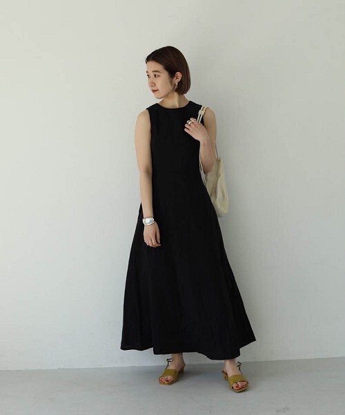 「TODAYFUL」 ノースリーブワンピース 38inch ベージュ レディース_画像7