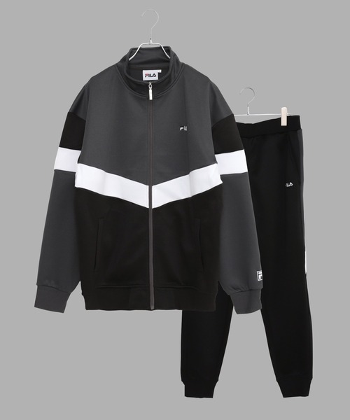 FILA（フィラ） セットアップジャージ M ブラック×グレー メンズ