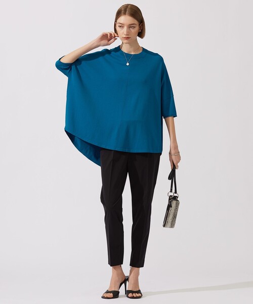 「ICB」 7分袖カットソー SMALL ネイビー レディース_画像9