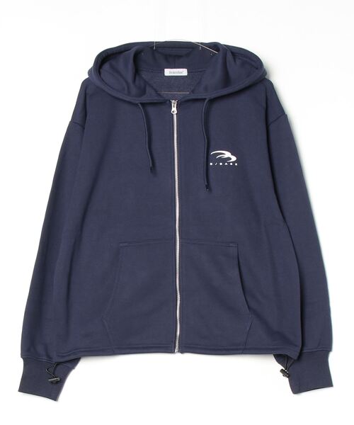 「BROKEN BASE」 ジップアップパーカー MEDIUM ブラック メンズ_画像3