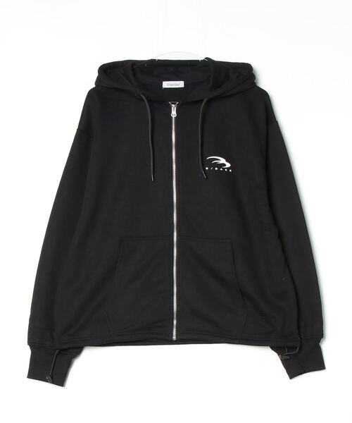 「BROKEN BASE」 ジップアップパーカー MEDIUM ブラック メンズ_画像5