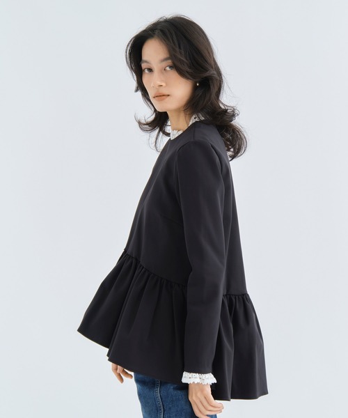 tsuru by oikawa mariko 黒 長袖 ブラウス｜TSURU by Mariko Oikawa