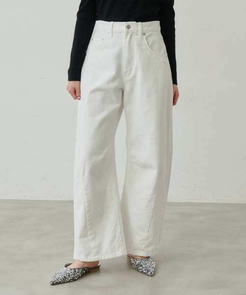 「Aunt Marie's」 デニムパンツ LARGE ライトブルー レディース_画像2