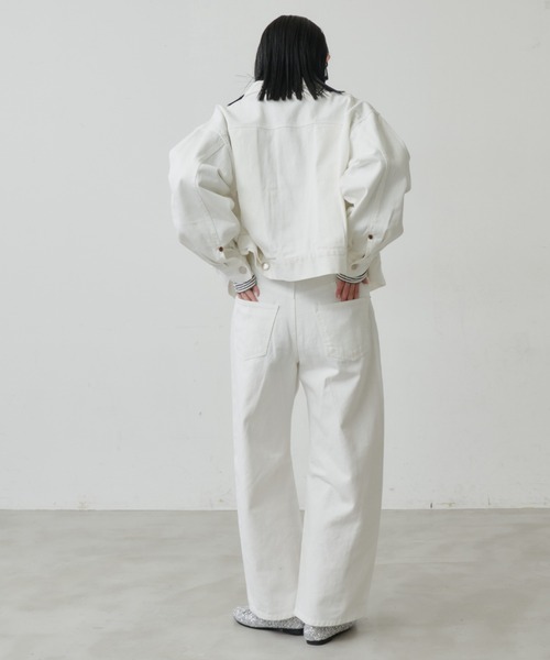 「Aunt Marie's」 デニムパンツ LARGE ライトブルー レディース_画像7