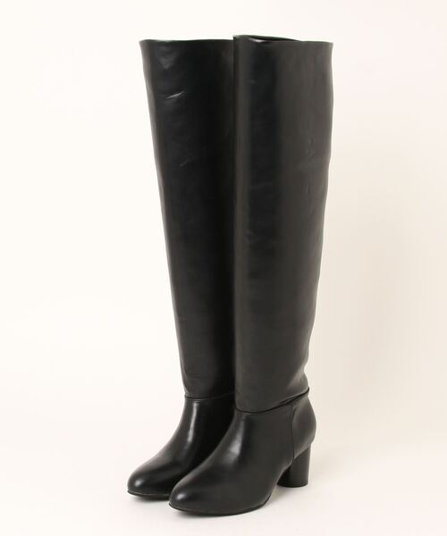 「DouDou」 ロングブーツ S ブラック レディース_画像2