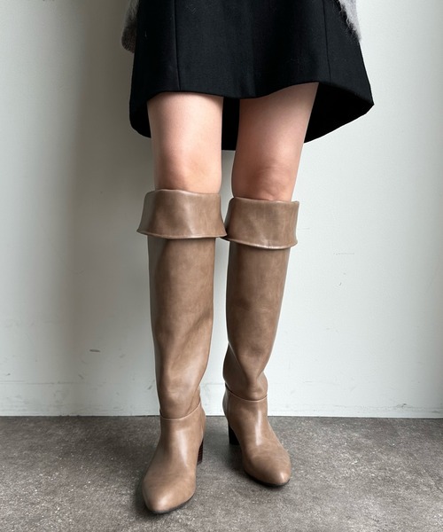 「DouDou」 ロングブーツ S ブラック レディース_画像6