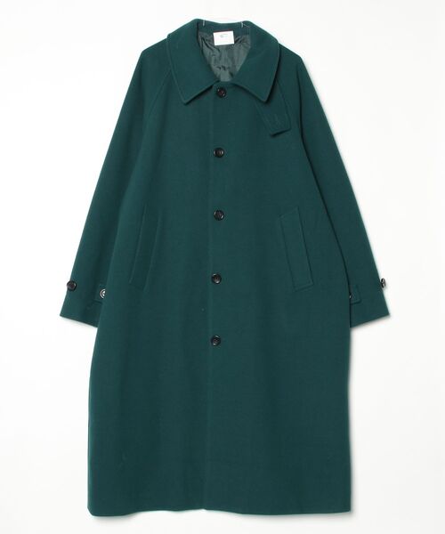 ENDER PRODUCTS ステンカラーコート L ダークグリーン メンズ