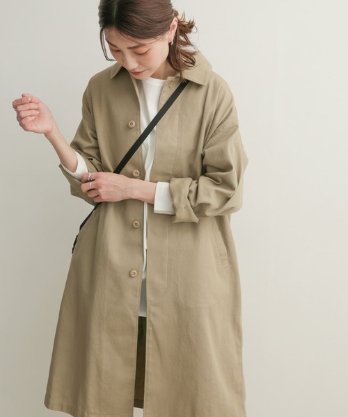 「URBAN RESEARCH DOORS」 ステンカラーコート 1 ベージュ レディース_画像4
