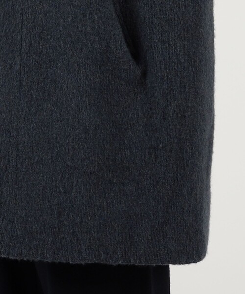 セーター ニット ウールカシミヤシルク ダブルブレステッド ニットコート メンズの画像