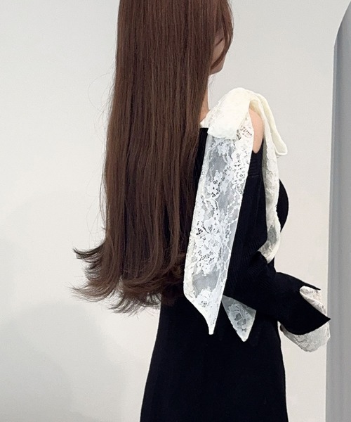 「mily bilet」 ニットワンピース MEDIUM グレー レディース_画像3