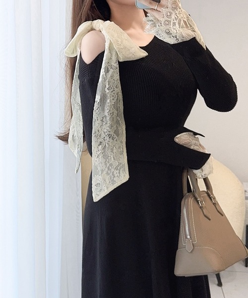 「mily bilet」 ニットワンピース MEDIUM グレー レディース_画像6