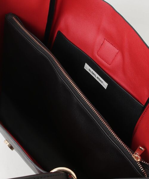 「GLOBAL WORK」 トートバッグ - ブラック レディース_画像4