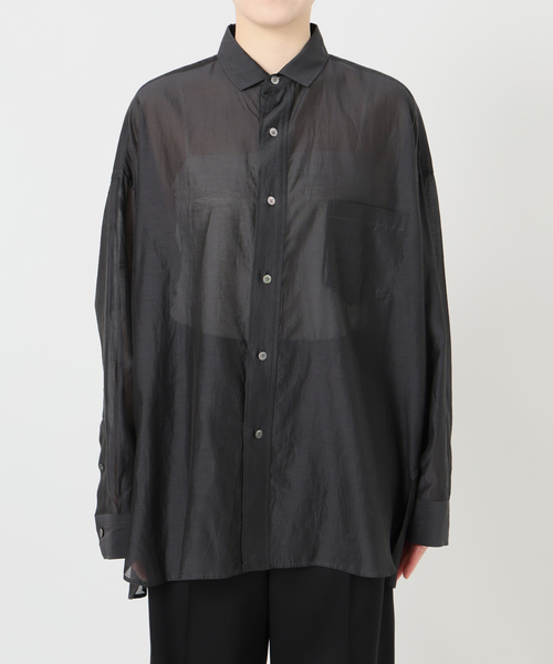 ticca ティッカ シアー シルクシャツ ブラウス 長袖 トップス シフォン TICCA - ticca ティッカ シアー シャツ ブラウス 長袖 トップス