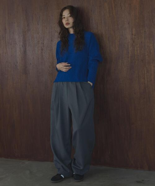 URBAN RESEARCH Sonny Label ニット セーター ワイドリブ切替えニット