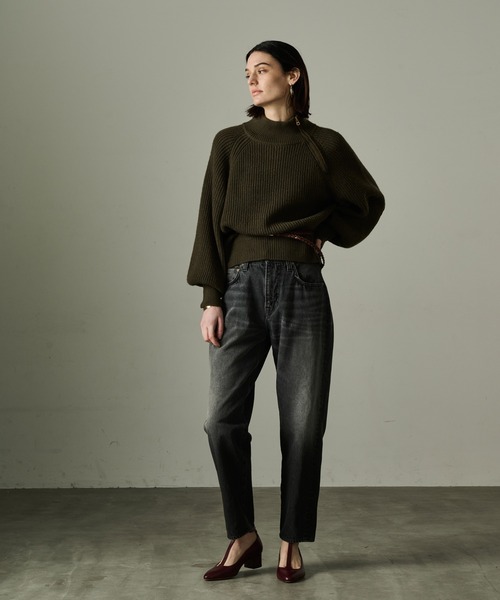 「kha:ki」 デニムパンツ 2 ブラック レディース_画像5