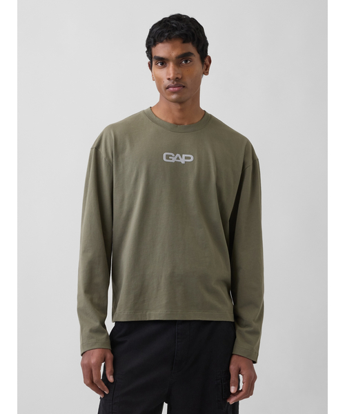 GAP（ギャップ） tシャツ リラックスフィット GAPロゴ クロップドT