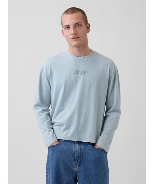 GAP（ギャップ） tシャツ リラックスフィット GAPロゴ クロップドT