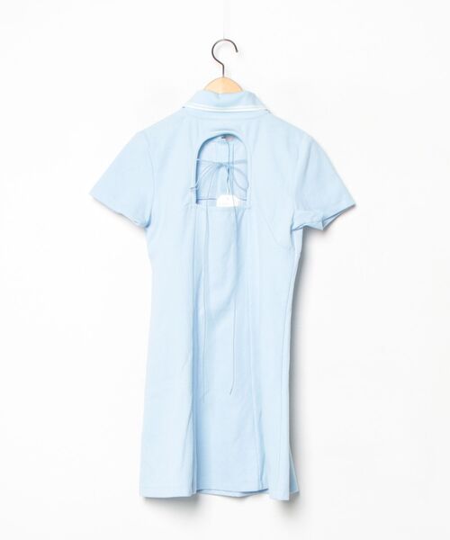 「CALNAMUR」 シャツワンピース FREE ライトブルー レディース_画像2