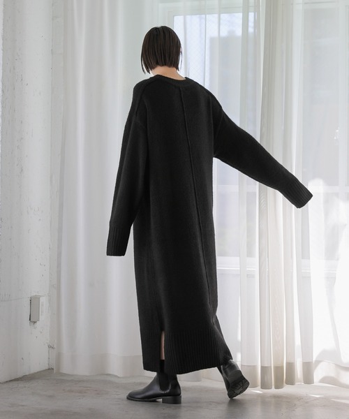 「select MOCA」 ニットワンピース FREE ブラック レディース_画像8