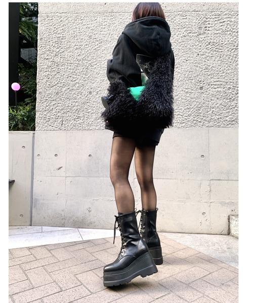 「R&E」 ブーツ L ブラック レディース_画像2