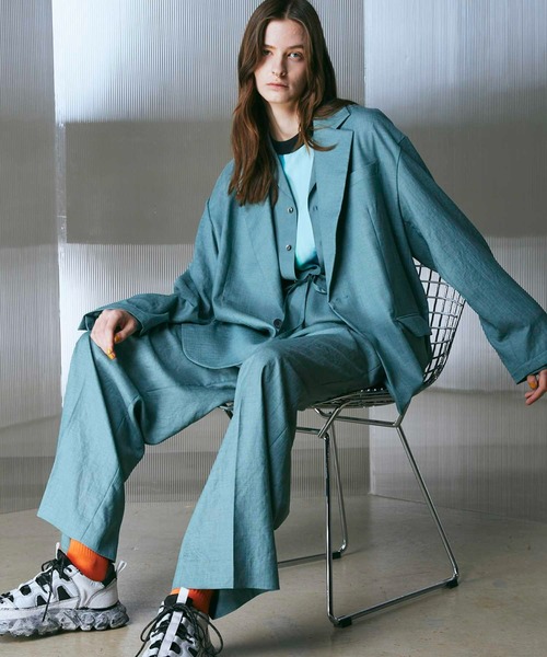 「MAISON SPECIAL」 テーラードジャケット 0 ライトグリーン メンズ_画像4