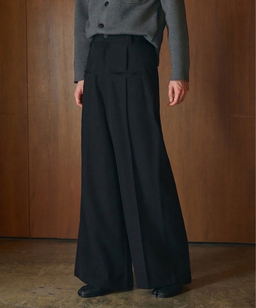 CIASENSE ワイドパンツ スラックス Front Pocket Tuck Slacks