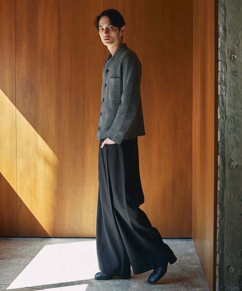 CIASENSE ワイドパンツ スラックス Front Pocket Tuck Slacks