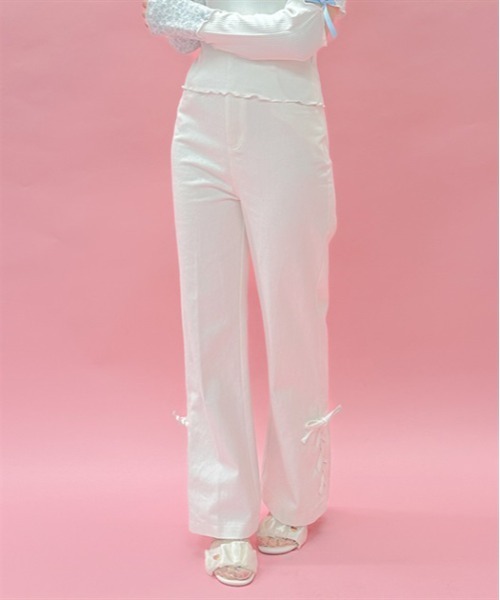 「axes femme POETIQUE」 デニムパンツ MEDIUM ホワイト レディース_画像2