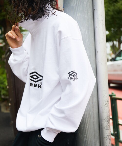 「UMBRO」 スウェットカットソー LARGE ホワイト メンズ