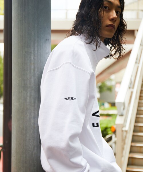 「UMBRO」 スウェットカットソー LARGE ホワイト メンズ