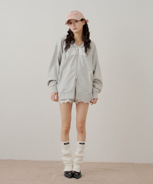 Chico（チコ） パーカー レースロゴルーズパーカー レディース