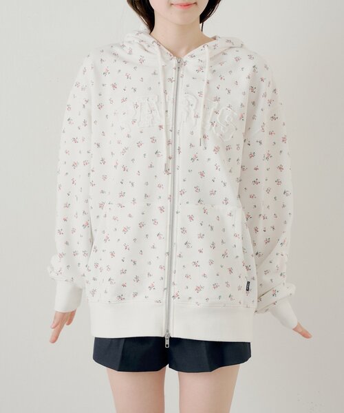 Chico（チコ） パーカー レースロゴルーズパーカー レディース