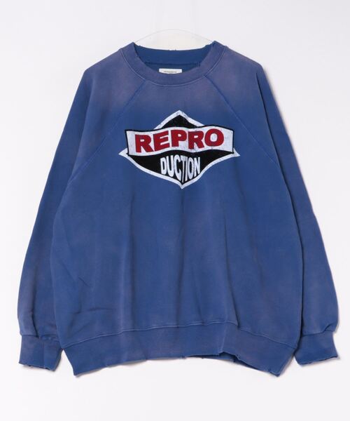 「RePRODUCTION LABEL」 スウェットカットソー FREE ブルー レディース_画像2