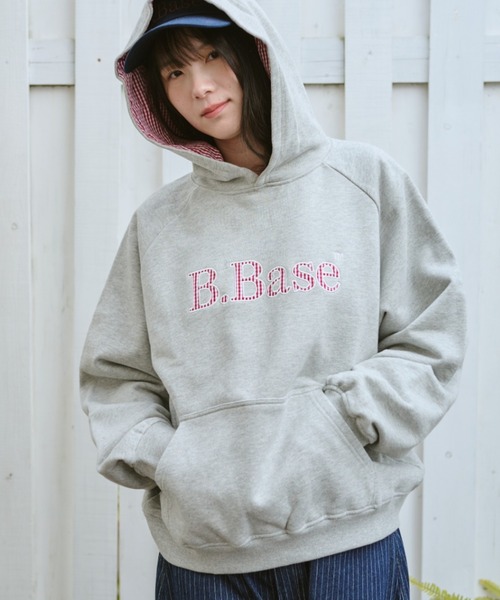 バービーフードプルオーパー BROKEN BASE（ブロークンベース） パーカー B.Base Big Hood Pullover