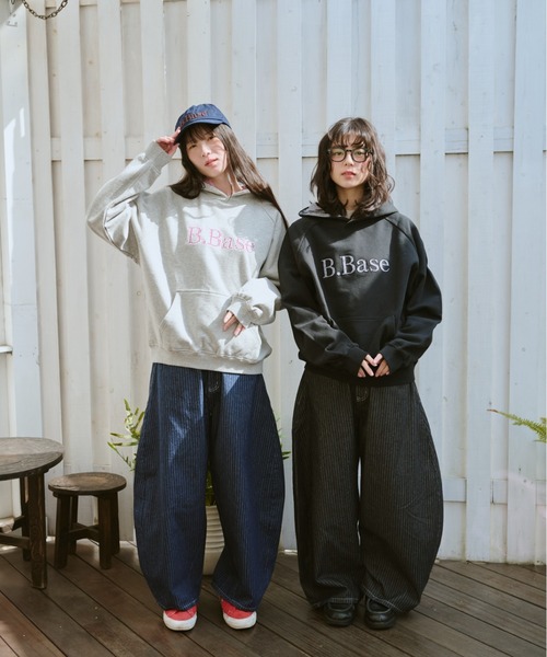 バービーフードプルオーパー BROKEN BASE（ブロークンベース） パーカー B.Base Big Hood Pullover