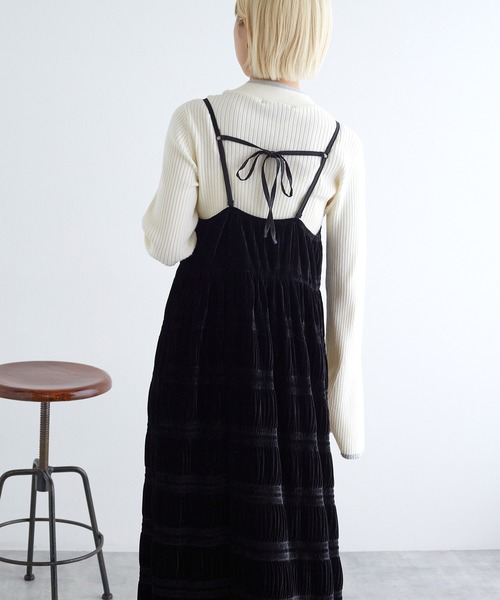 「w closet」 キャミソールワンピース FREE ブラック レディース_画像5