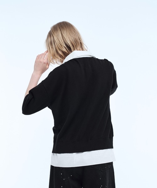 ポロシャツ Shirt layered half sleeve knit polo shirt / シャツ