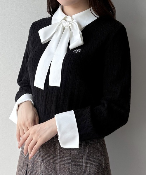 「mipiarl」 長袖ニット MEDIUM ブラック レディース_画像4